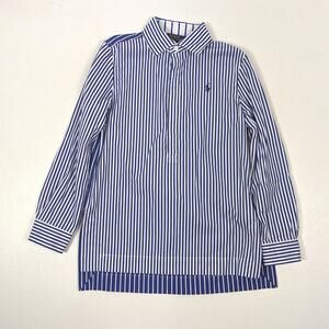 Ralph Lauren Dress Girls Size 6x Blue Stripe Polo Tunic
